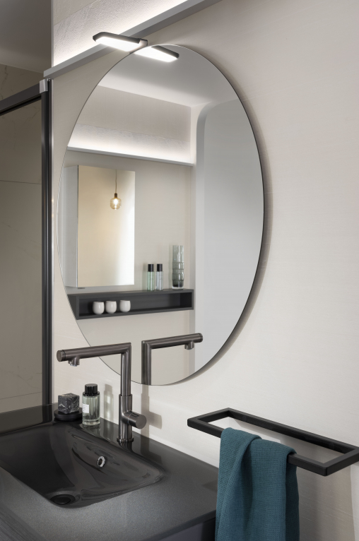 Miroir de salle de bains Delpha Only chêne gris